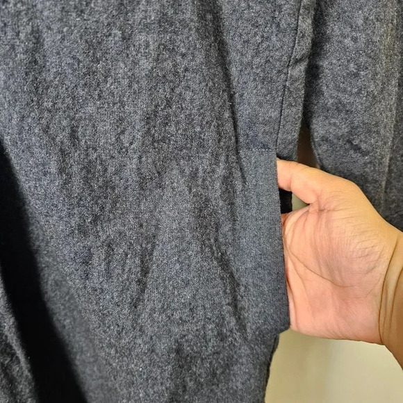 Madewell Madewell Charcoal Gray Wool Cotton Flannel Latitude Shirtdress E0910 - Picture 6 of 11